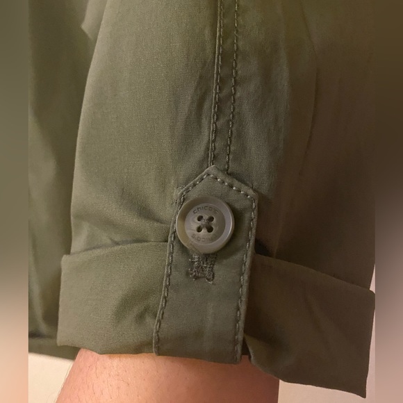 CHICO’S Convertible Poplin Cargo Crops size1.5 = M/10 - Picture 11 of 17